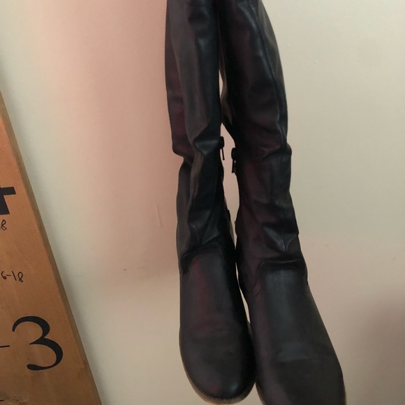 Justfab Black Knee High Boots - Picture 2 of 4